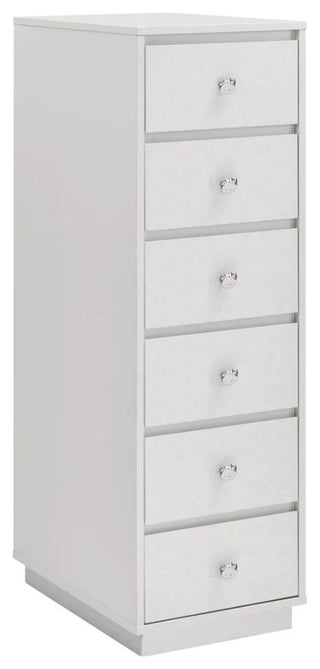 SlayStation 6 Drawer Makeup Vanity Storage, Silver