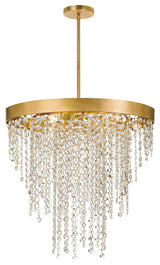 Crystorama WIN-616-GA-CL-MWP, 6-Light Chandelier, Antique Gold