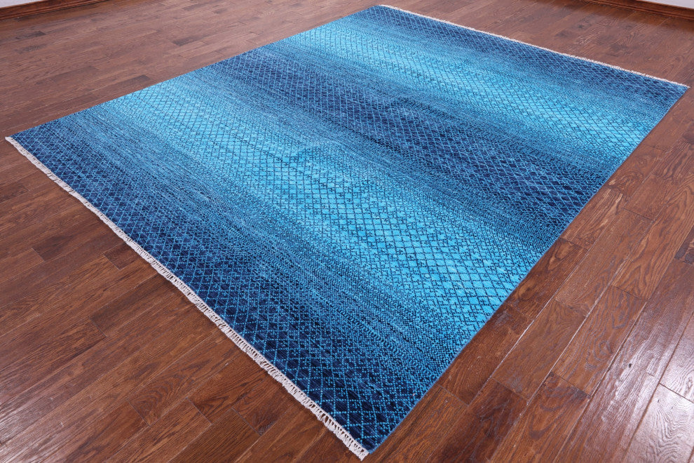 8' 1" X 10' 0" Hand Knotted Savannah Grass Wool Rug - Q13223