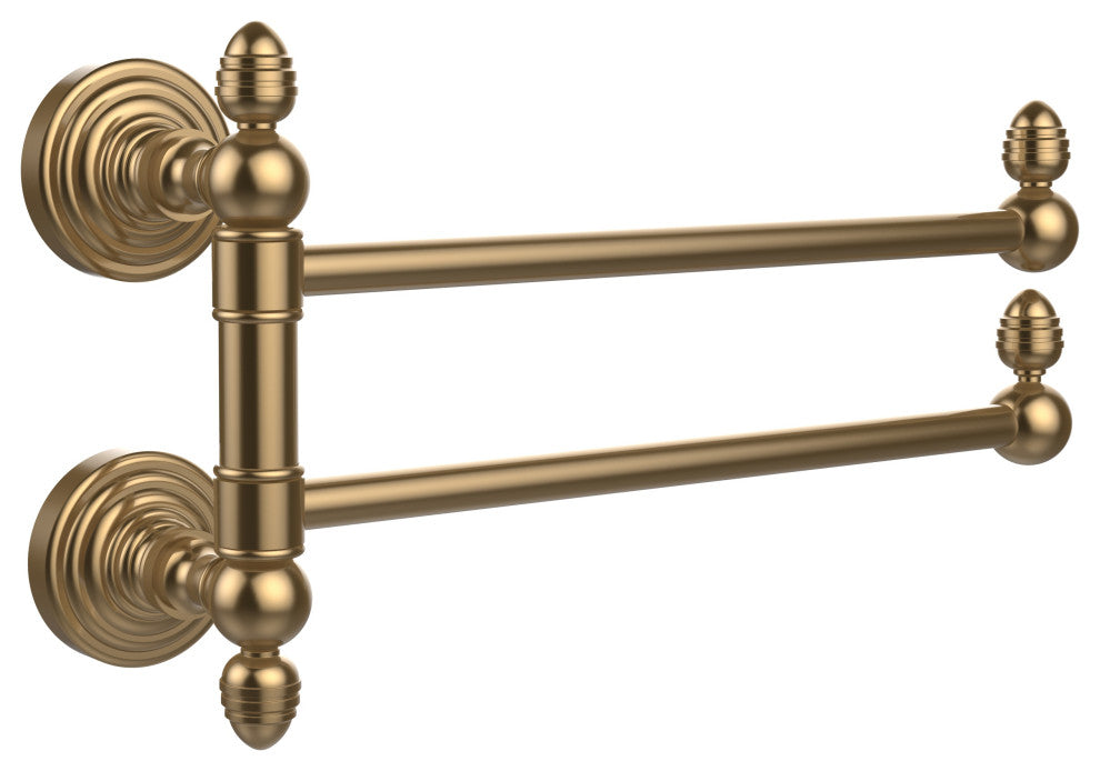 Waverly Place 2 Swing Arm Towel Rail, Brushed Bronze