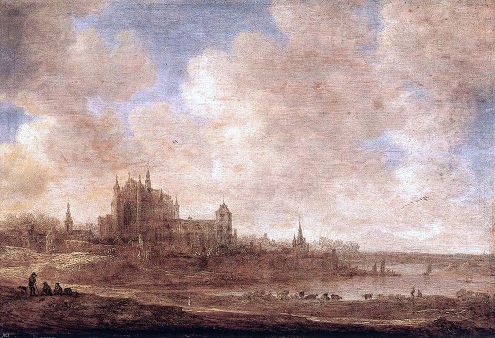 Jan Josephszoon Van Goyen View of Leiden, 18"x27" Wall Decal