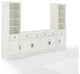 Modern Farmhouse Entertainment Center, Sideboard & 2 Bookcase, Distressed White