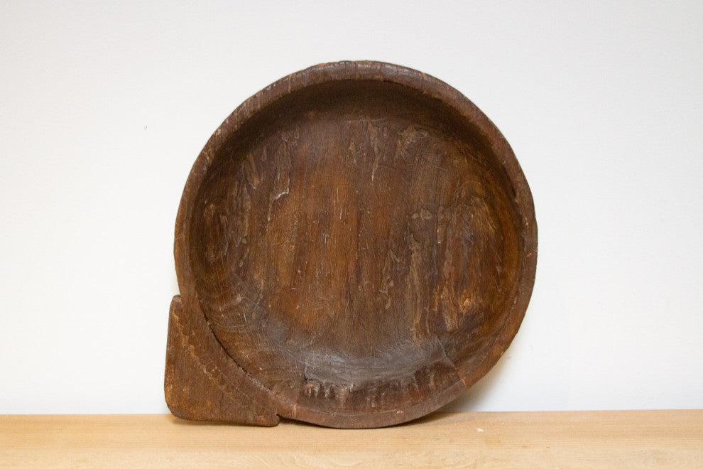 Vintage Wooden Bread Bowl