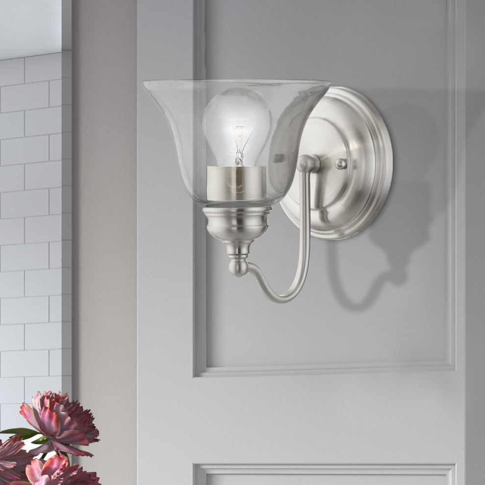 Moreland 1 Light Brushed Nickel Vanity Sconce