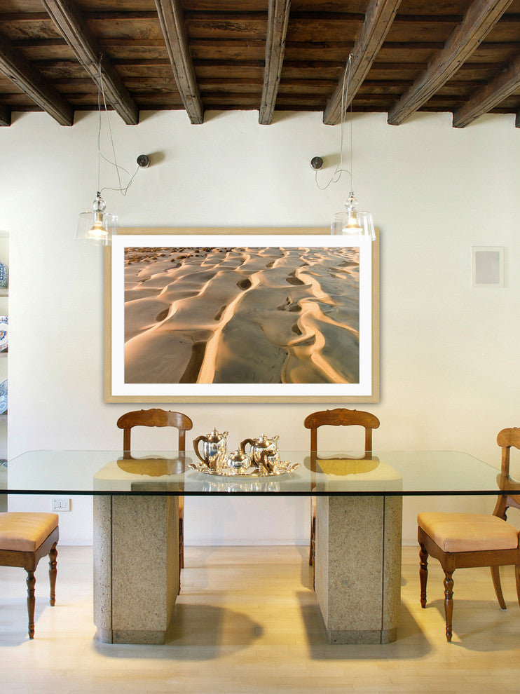 "Sand Ripples" Framed Print by Karolis Janulis