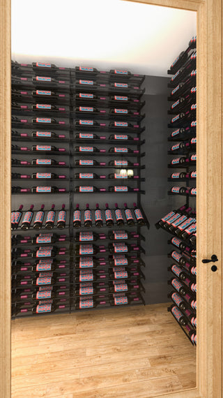 Evolution Wine Wall 2C 15, 18 Bottles, Matte Black