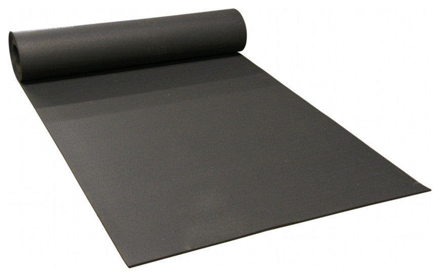 Rubber-Cal Rubber Flooring Roll - 6mm x 4ft Wide x 10ft  Roll - Black