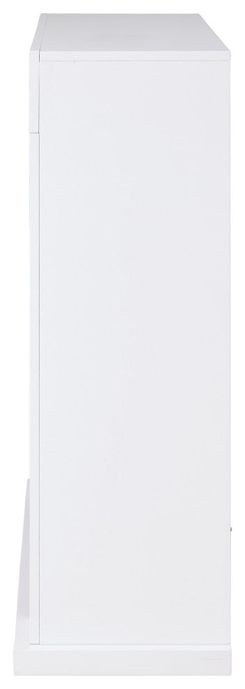 Eloise Stainless Steel Base Electric Fireplace