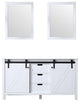 Marsyas 60" Double Bathroom Vanity Cabinet, 24" Wall Mirrors