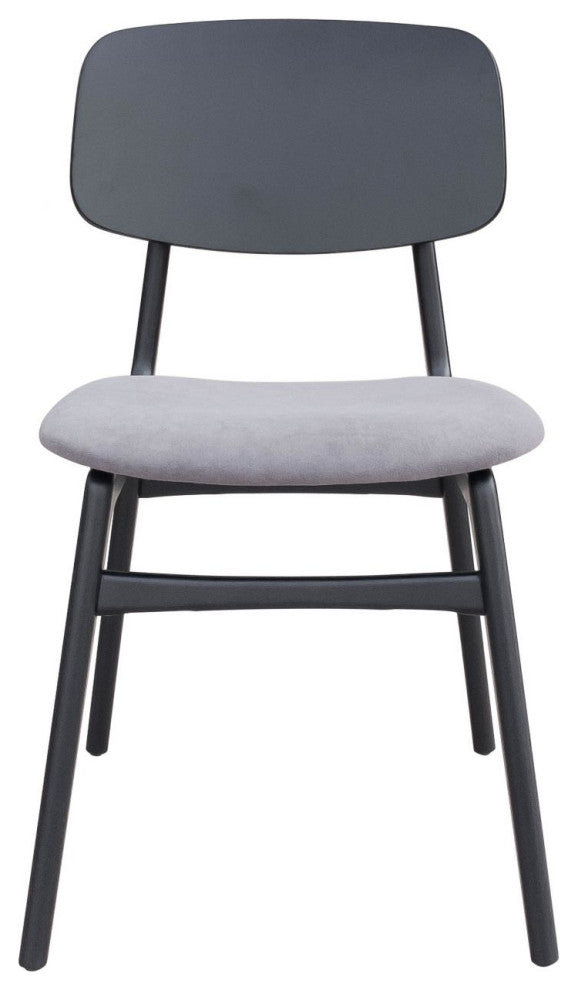 Othello Dining Chair, Set of 2 Gray/Black