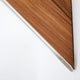 Floating Corner Shower Shelf With Natural Teak Wood, Polished
