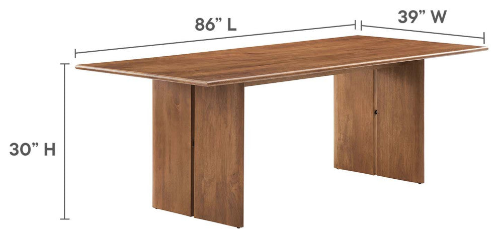 MODWAY Amistad 86" Wood Dining Table