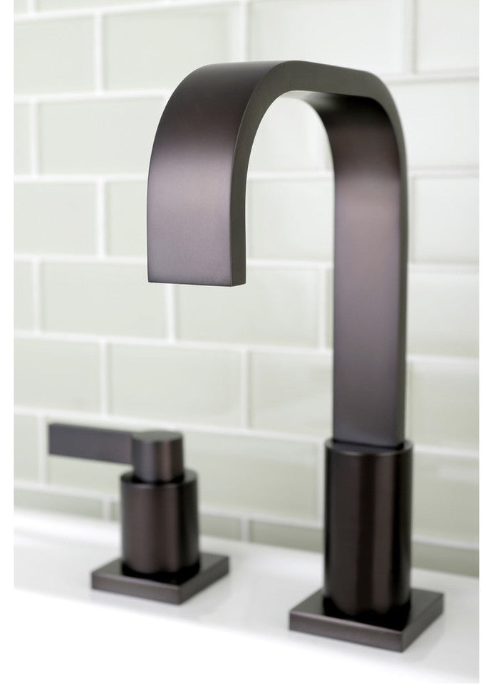 Fauceture Widespread Bathroom Faucet With Retail Pop-Up, Oil Rubbed Bronze