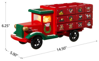 14.5"L Wooden Christmas Truck Countdown