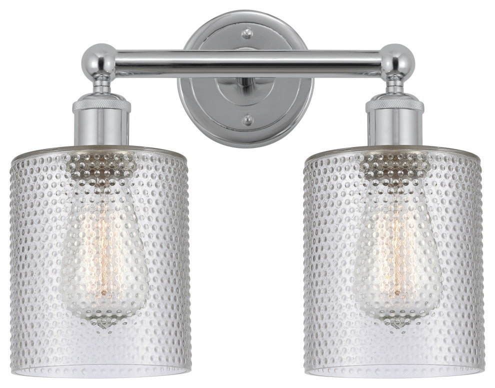 Innovations 616-2W-PC-G112 2 Light Bath Vanity Light, Polished Chrome