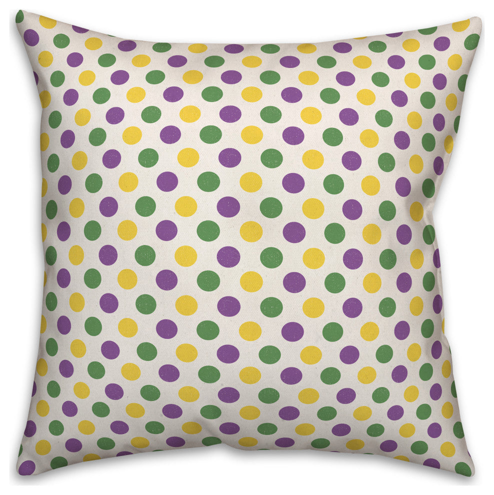 Mardi Gras Time 18x18 Spun Poly Pillow