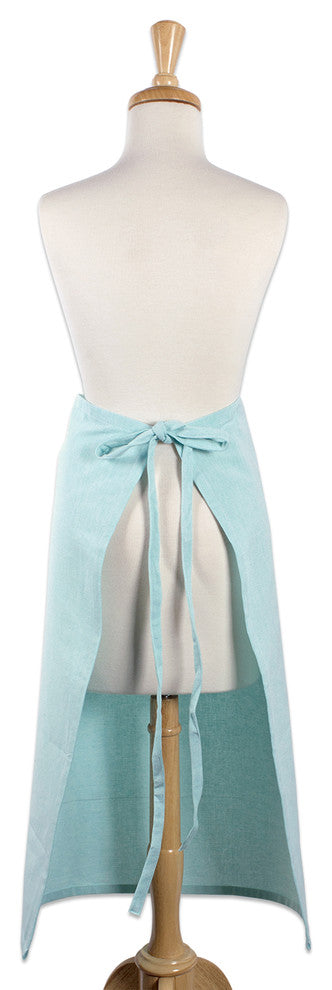 DII Aqua Solid Chambray Bistro Apron