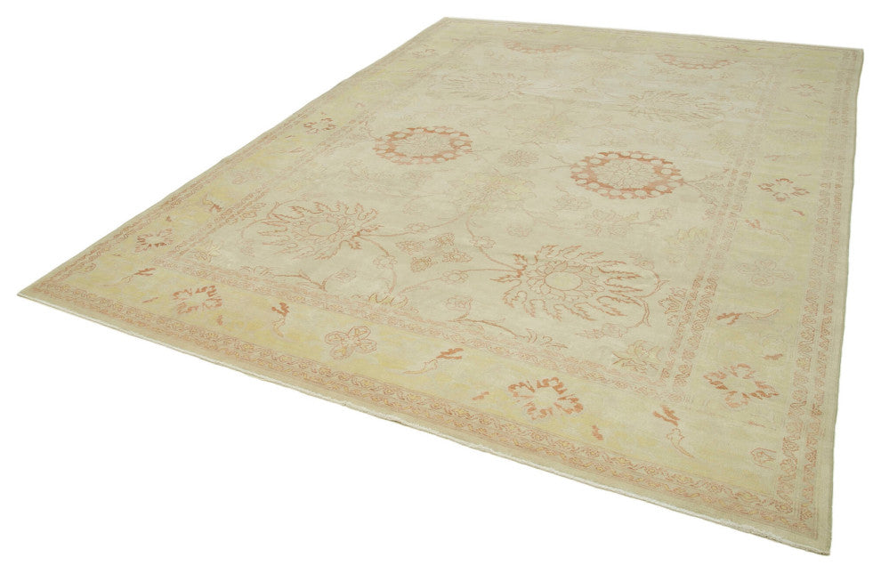 Rug N Carpet - Hand-Knotted Oriental 8' 7" x 11' 9" Soft Oushak Area Rug