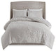 Madison Park Veronica 3 Piece Tufted Cotton Chenille Floral Comforter Set