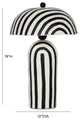 Maiori Papier Mache Table Lamp, Black