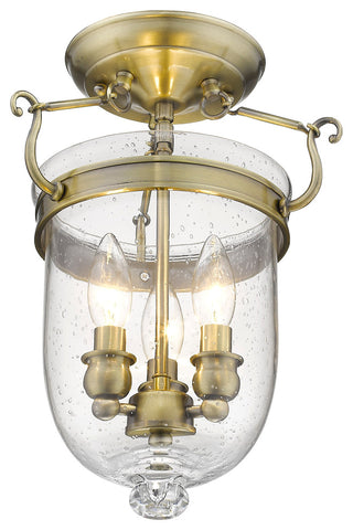 Jefferson Ceiling Mount, Antique Brass