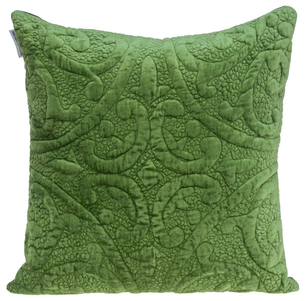 Parkland Collection Cristal Olive Throw Pillow, Square