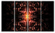 Brown Butterfly Pattern on Black, Abstract Art on Canvas, 48"x28", 4 Panels