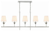 Broche 5-Light Chandelier, Antique Silver