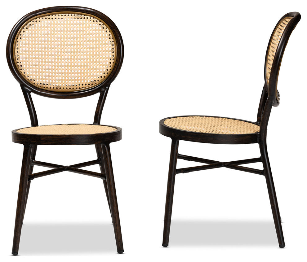 Zenia Mid-Century Modern Collection, Set of 2 Dining Chairs