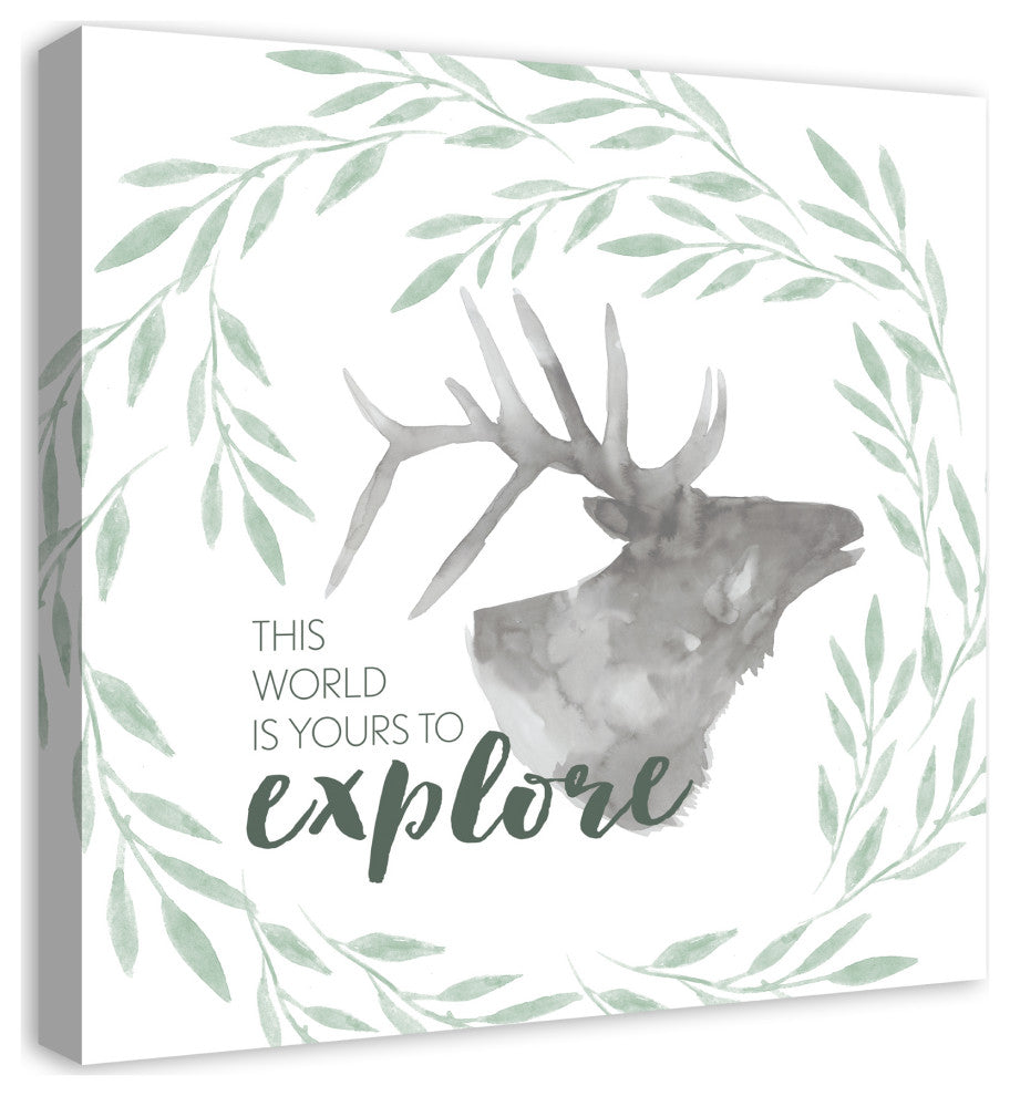 Yours To Explore Elk 24x24 Canvas Wall Art