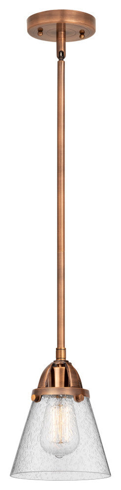 Small Cone Mini Pendant, Antique Copper, Seedy, Seedy