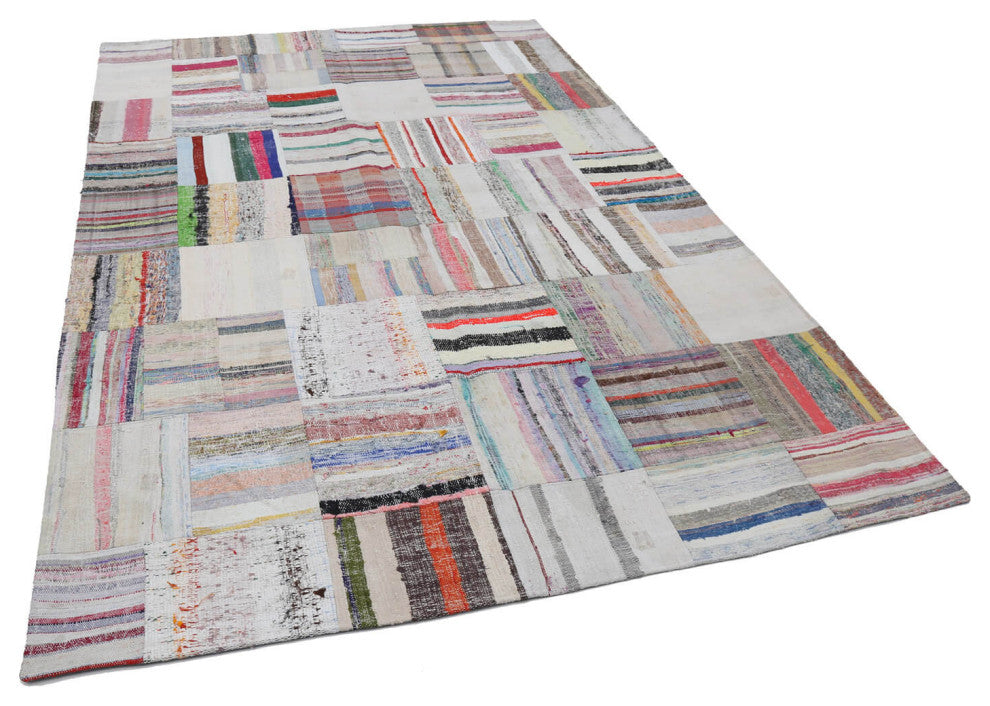 Rug N Carpet - Handmade Oriental 6' 8'' x 10' 0'' Vintage Patchwork Kilim Rug