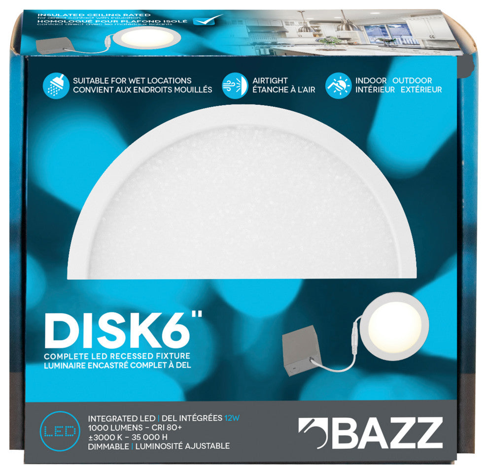 BAZZ 6 Â¼ in. integrated LED Recessed Fixture 3000K