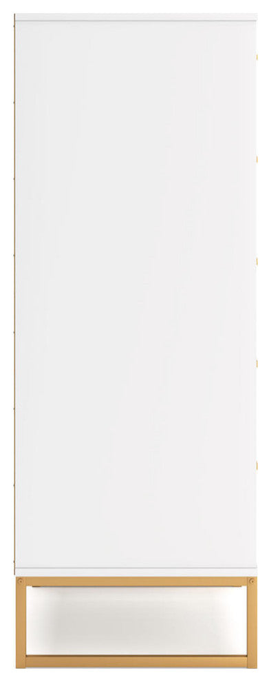 Socalle White/Gold Chest of Drawers