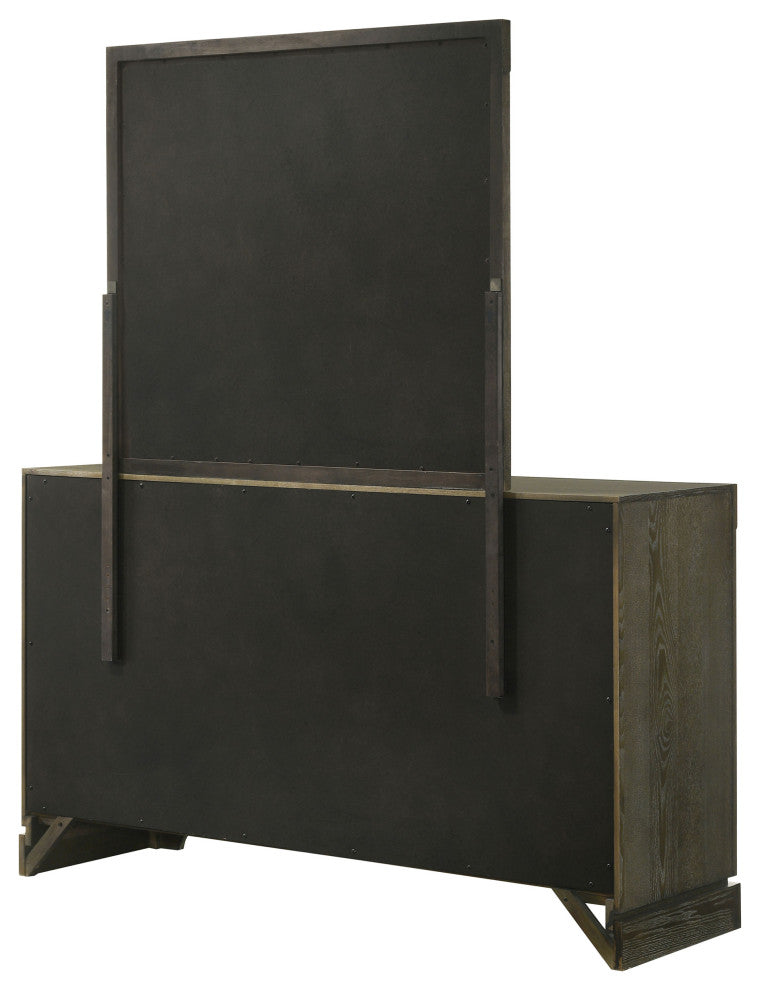 Gran Park 6-drawer Dresser and Mirror Dark Cocoa