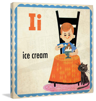 "Ice Cream" Painting Print on Canvas by Curtis