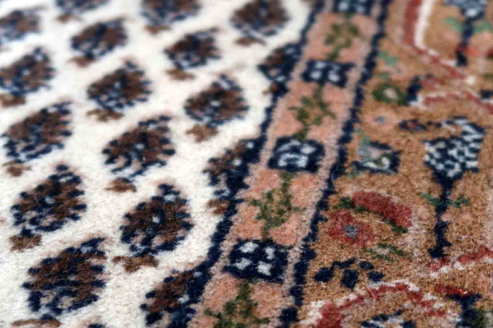 Handmade Vintage Indian Seraband Rug 1.8'x2.9', 56cmx89cm 1970s