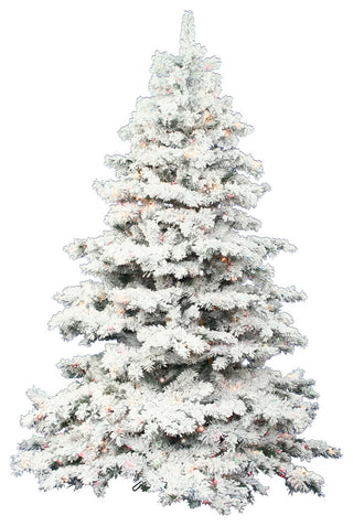 Vickerman A806347Led 4.5' Flocked Pine Christmas Tree, Multi-Colored Lights