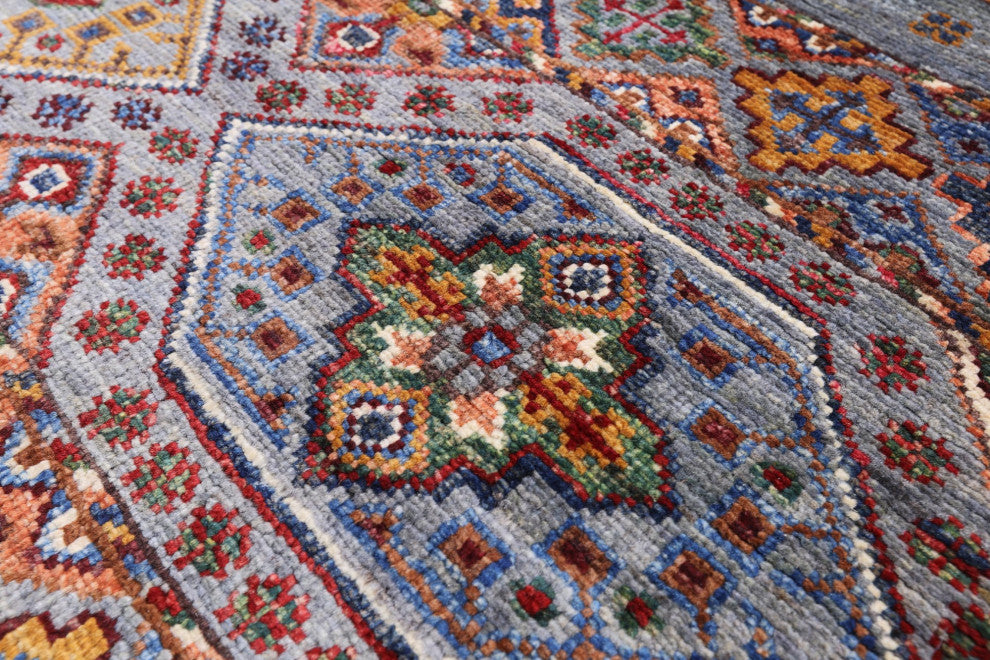 2' 10" X 4' 3" Handmade Khorjin Super Kazak Wool Rug - Q12323