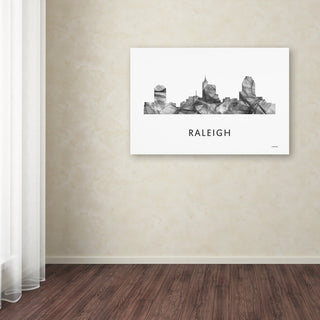 Marlene Watson 'Raleigh North Carolina Skyline' Canvas Art, 47x30