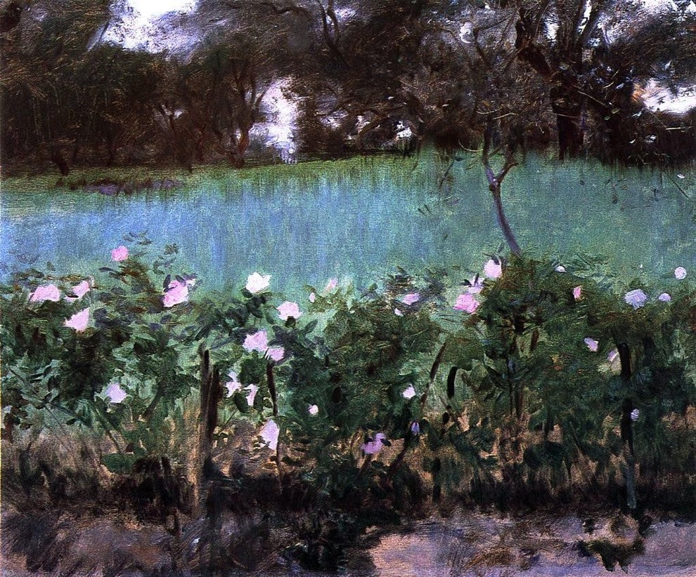 John Singer Sargent Landscape With Rose Trellis Gallery Wrapped Canvas Print