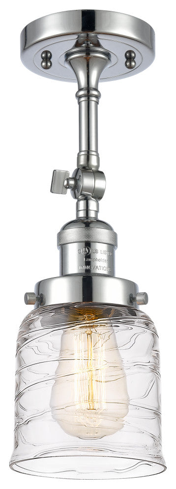 INNOVATIONS 201F-PC-G513 1-Light Semi-Flush Mount Polished Chrome