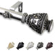 Rona 1" Curtain Rod 28-48", White, Satin Nickel, 160-240"