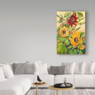 Joanne Porter 'Rust Sunflower' Canvas Art, 19"x12"