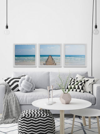 Oceans in Motion Triptych, 3-Piece Set, 24x24 Panels