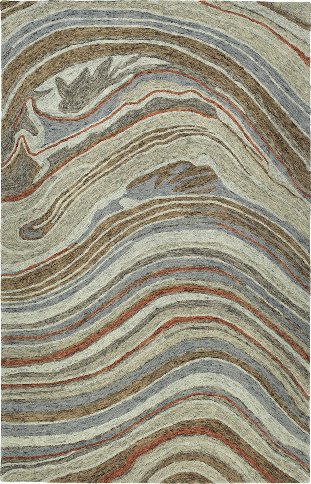 Kaleen Marble Gray Hand-Tufted Rug, 2'x3'