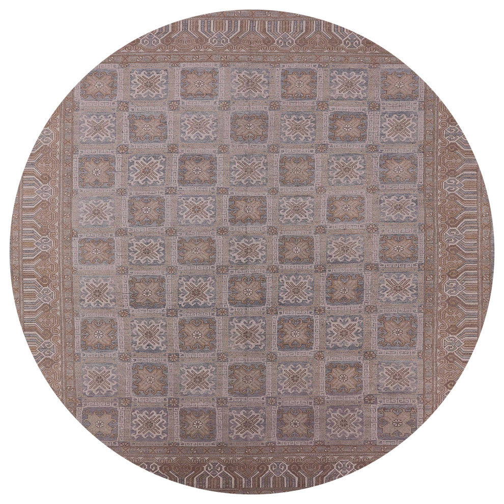 Ahgly Company Indoor Round Mid-Century Modern Area Rugs, 4' Round