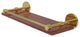 Prestige Skyline 16" Solid Wood Shelf with Gallery Rail, Polished Brass