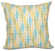 Wavy Splash, Geometric Print Pillow, Yellow, 20"x20"