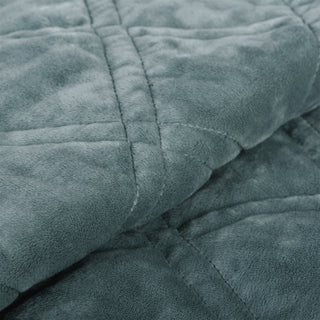 Supersoft Microplush Quilted 4-Piece Bed Spread Set, Silver Blue, Queen